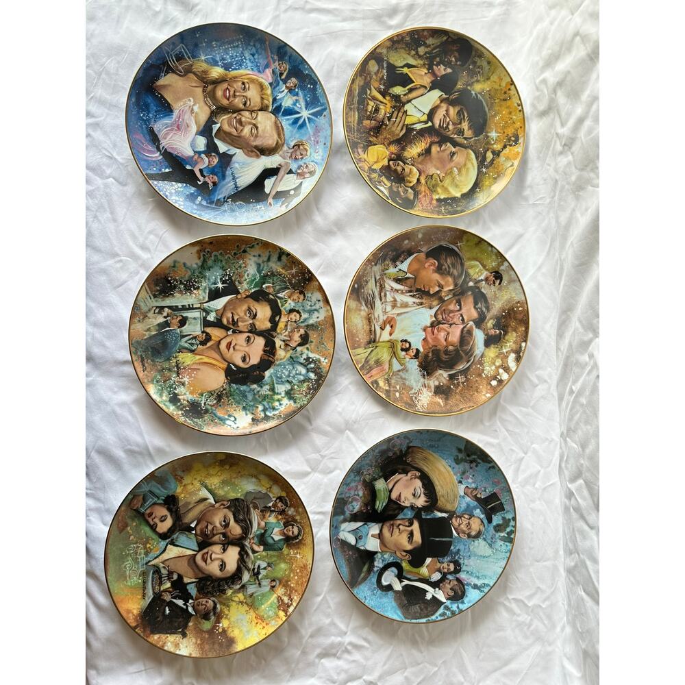 Vintage Cinema Plates  Lot of 6 Plates